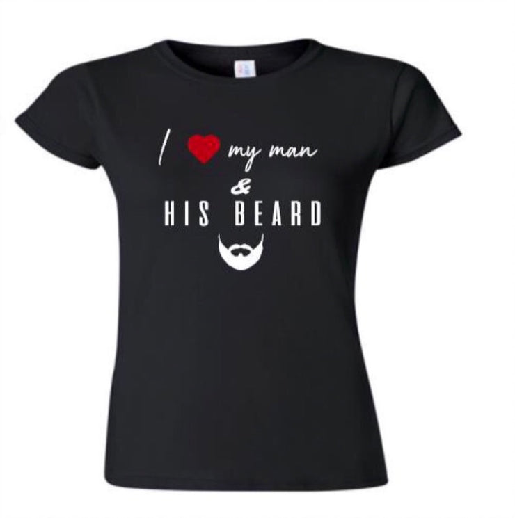 Ladies “ I ❤️ my man” T-Shirt (Black)