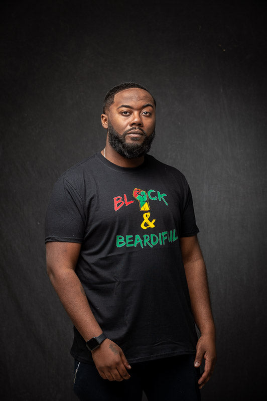 “Black & Beardiful” T-Shirt (Exclusively by BeardSwag Beard Co)